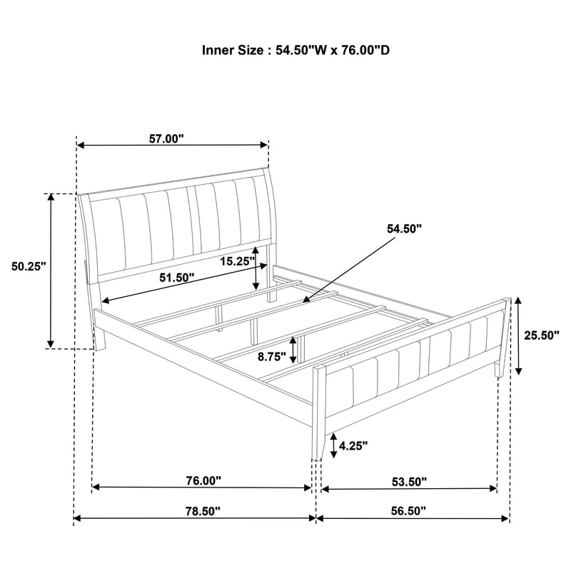 Wilkes 4-piece Full Bedroom Set Dark Cocoa - 224421F-S4
