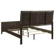 Wilkes 51-inch Upholstered Queen Bed Dark Cocoa - 224421Q