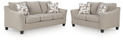 Willarae Sofa and Loveseat in Taupe - PKG022016