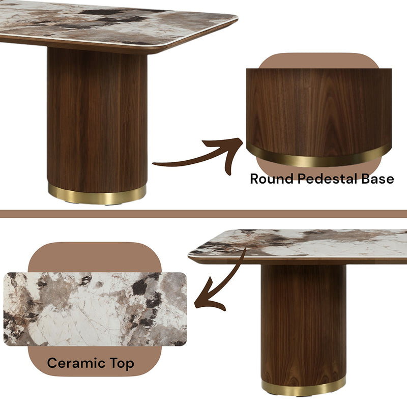 Willene Dining Table w/Ceramic Top - DN03305