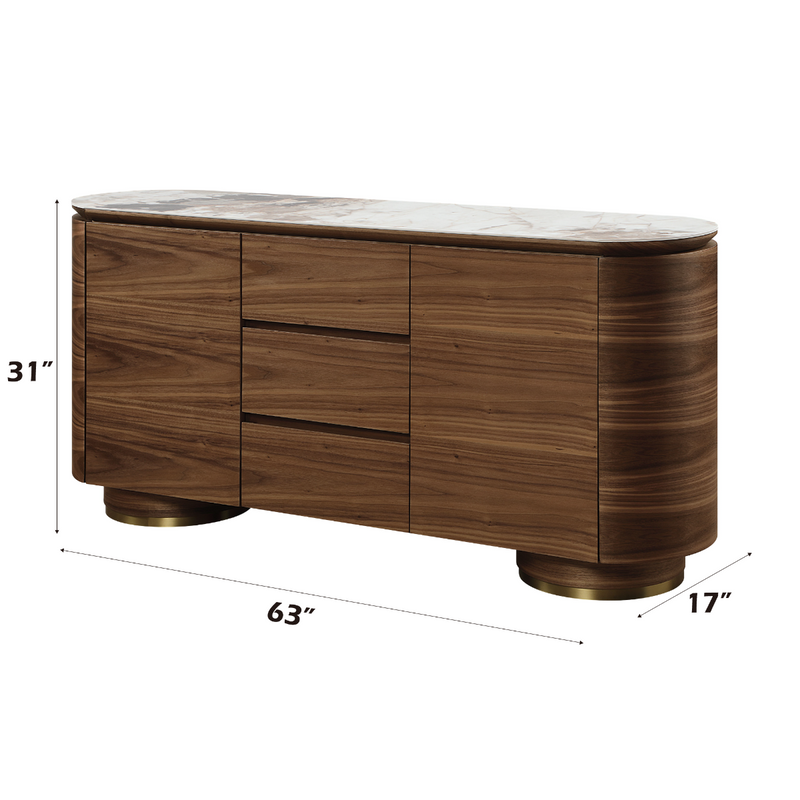 Willene Server W/Ceramic Top - DN03148