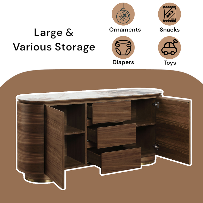 Willene Server W/Ceramic Top - DN03148