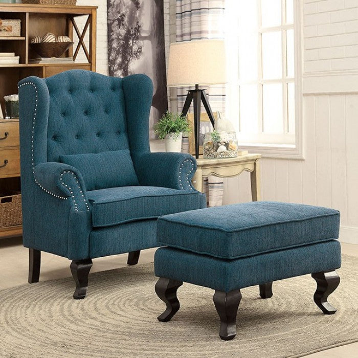 Willow Dark Teal Ottoman - CM-AC6271TL-OT-VN