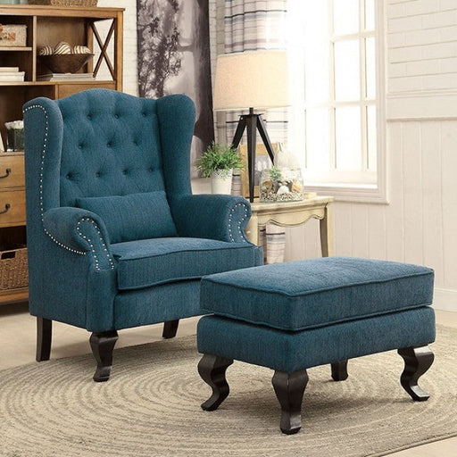 Willow Dark Teal Ottoman - CM-AC6271TL-OT-VN