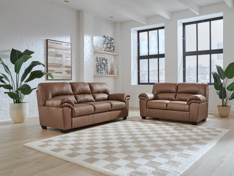WillowBend Sofa and Loveseat in Caramel - PKG024689