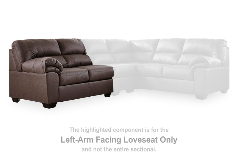 WillowBend Umber Left-Arm Facing Loveseat - PC2770555