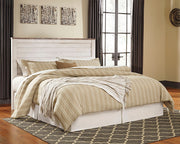 Willowton King/California King Panel Headboard Bed with Dresser in Whitewash from Ashley - Luna Furniture