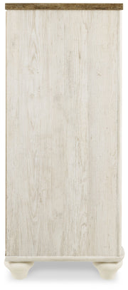 Willowton Queen Panel Bed with Dresser and Nightstand in Whitewash - PKG020109