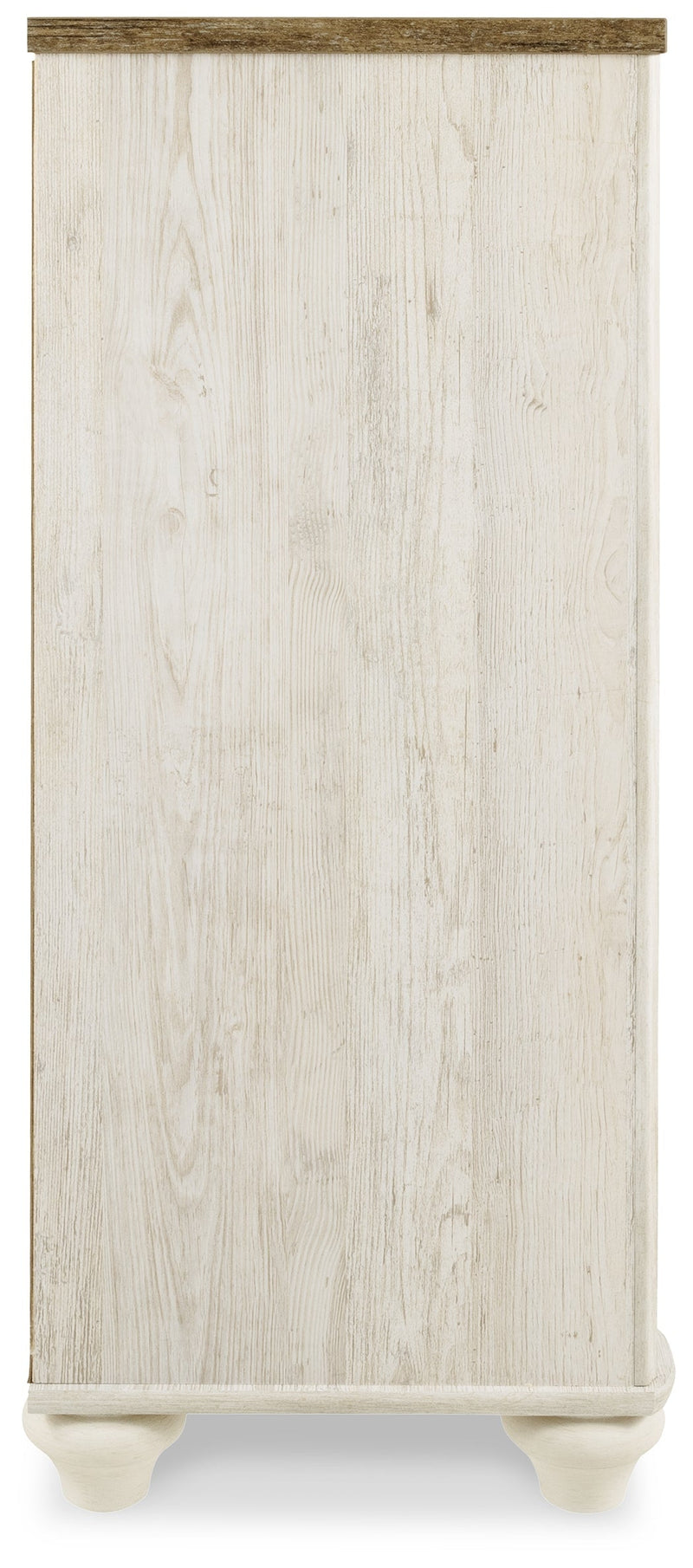 Willowton Queen Panel Bed with Dresser and Nightstand in Whitewash - PKG020109