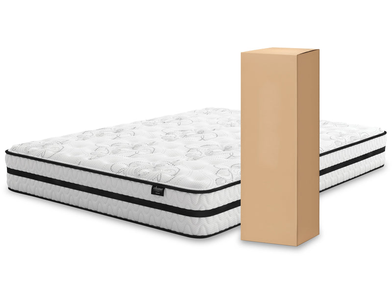 Willowton Queen Panel Bed with Mattress in Whitewash from Ashley - Luna Furniture
