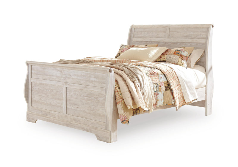 Willowton Queen Sleigh Bed, Dresser and Mirror - B267B30