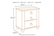 Willowton Two - tone Nightstand - Gate FurnitureNightstand