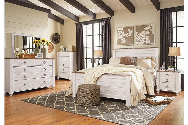 Willowton Two - tone Nightstand - Gate FurnitureNightstand