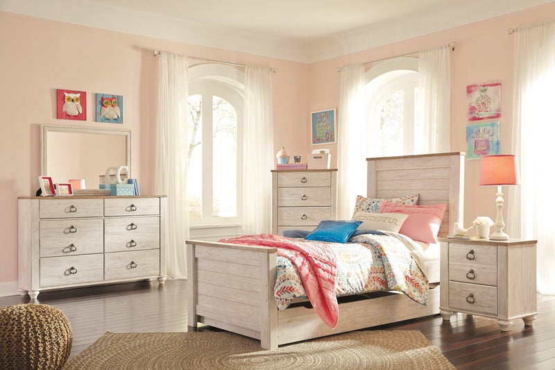 Willowton Two - tone Nightstand - Gate FurnitureNightstand