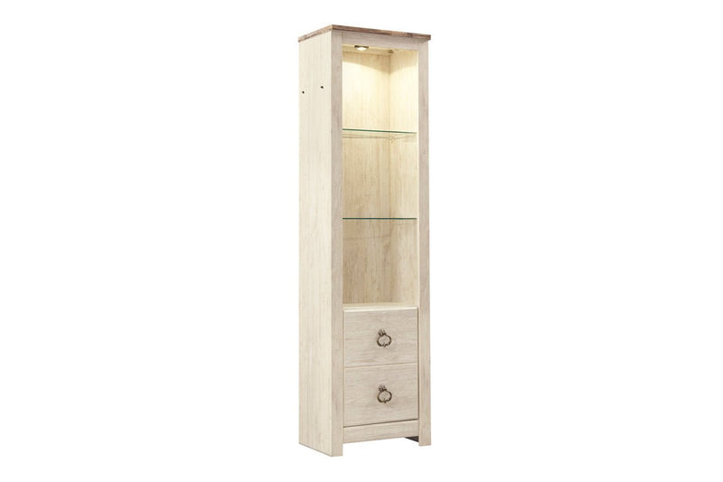 Willowton Whitewash 4 - Piece Entertainment Center - Gate FurnitureEntertainment Center
