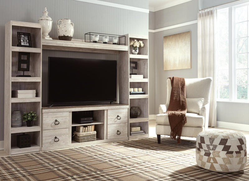 Willowton Whitewash 4-Piece Entertainment Center - EW0267W7