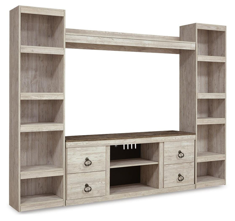 Willowton Whitewash 4-Piece Entertainment Center - EW0267W7