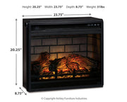 Willowton Whitewash 4-Piece Entertainment Center with Electric Fireplace - EW0267W9