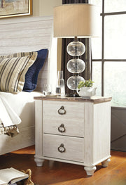Willowton Whitewash Dresser and 2 Nightstands - B267B60