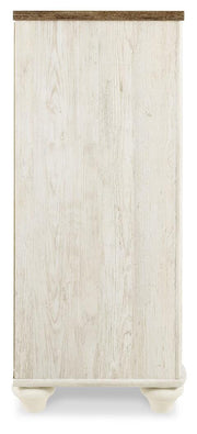 Willowton Whitewash Queen Bed, Dresser, Mirror and Chest - B267B58