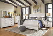 Willowton Whitewash Sleigh Bedroom Set - Gate FurnitureBedroom Set