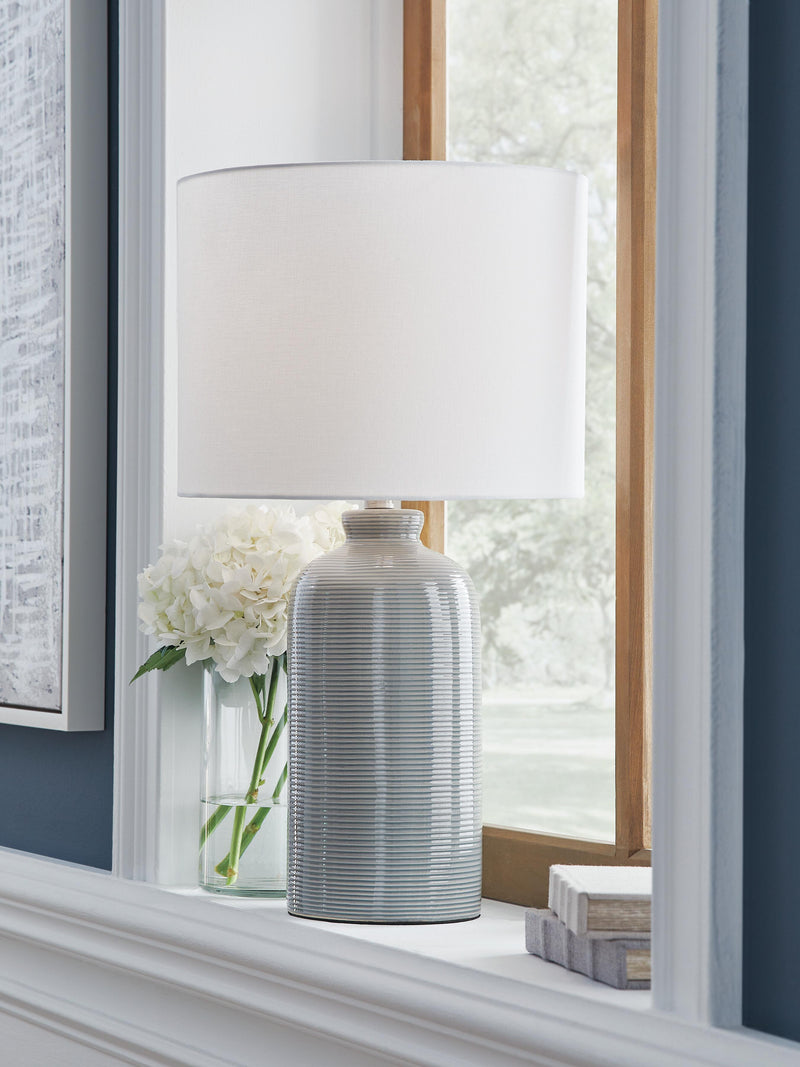 Wimlow Gray Blue Table Lamp - L100924