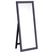 Windrose 28 x 67 Inch Tempered LED Standing Mirror Black - 960962