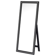 Windrose 28 x 67 Inch Tempered LED Standing Mirror Black - 960962