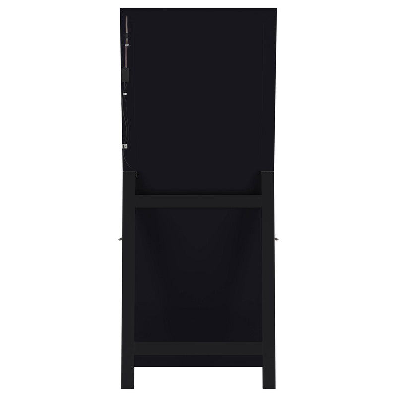 Windrose 28 x 67 Inch Tempered LED Standing Mirror Black - 960962