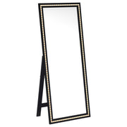 Windrose 28 x 67 Inch Tempered LED Standing Mirror Black - 960962