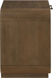 Windsor 28.5" Natural Cane And Solid Wood Nightstand in Brown - 66072Brown-NS