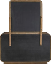 Windsor 40" W x 38" H Natural Cane And Solid Wood Frame Mirror in Brown - 66072Brown-M