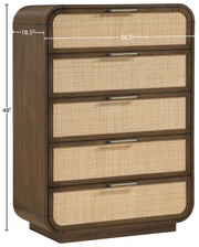 Windsor Natural Cane And Solid Wood Chest in Brown - 66072Brown-CH