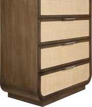 Windsor Natural Cane And Solid Wood Chest in Brown - 66072Brown-CH