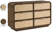 Windsor Natural Cane And Solid Wood Dresser in Brown - 66072Brown-D
