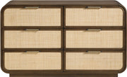 Windsor Natural Cane And Solid Wood Dresser in Brown - 66072Brown-D