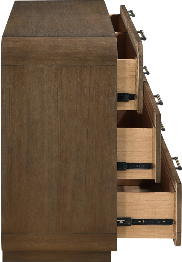 Windsor Natural Cane And Solid Wood Dresser in Brown - 66072Brown-D