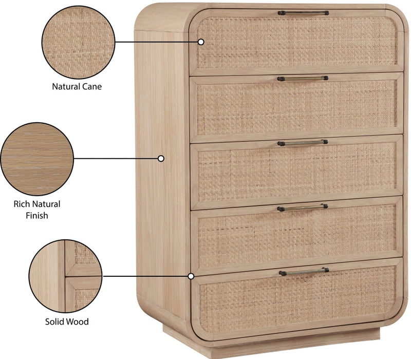 Windsor Solid Wood Chest in Natural - 66072Natural-CH