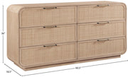 Windsor Solid Wood Dresser in Natural - 66072Natural-D