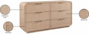 Windsor Solid Wood Dresser in Natural - 66072Natural-D