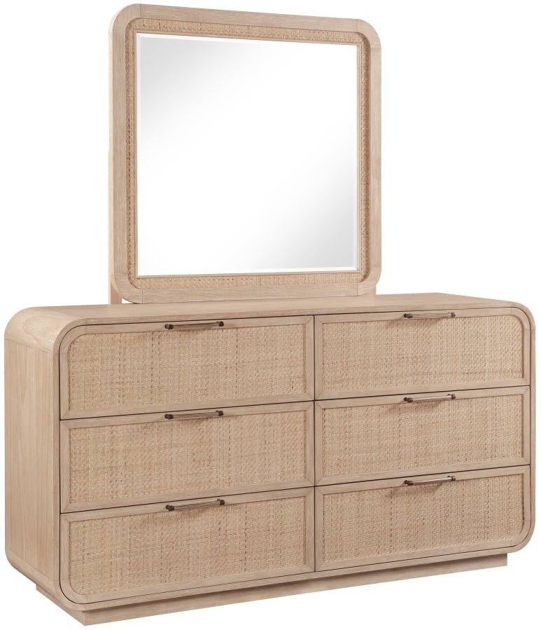 Windsor Solid Wood Mirror in Natural - 66072Natural-M