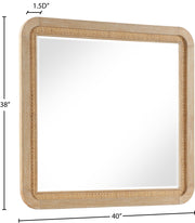Windsor Solid Wood Mirror in Natural - 66072Natural-M