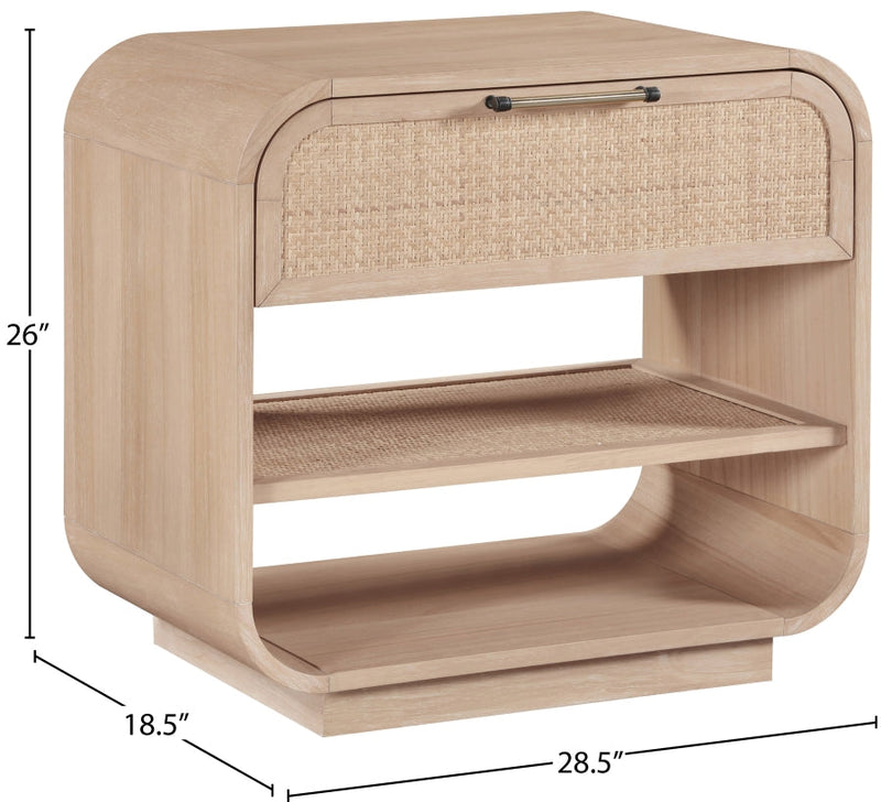 Windsor Solid Wood Nightstand in Natural - 66072Natural-NS