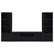 Winfield 3-piece Entertainment Center 78-inch TV Stand Black - 706223-SET