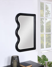 Winnie Poplar Wood Frame Mirror in Black - 441Black-M