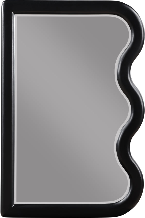 Winnie Poplar Wood Frame Mirror in Black - 441Black-M