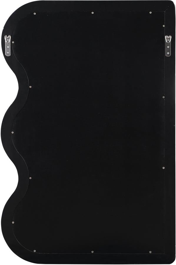 Winnie Poplar Wood Frame Mirror in Black - 441Black-M