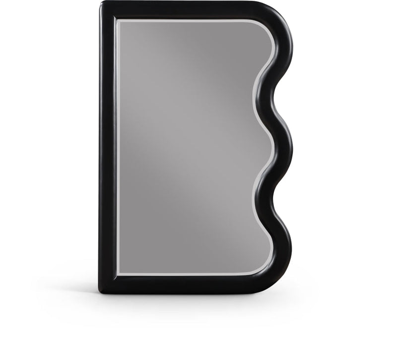 Winnie Poplar Wood Frame Mirror in Black - 441Black-M