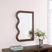 Winnie Poplar Wood Frame Mirror in Brown - 441Brown-M
