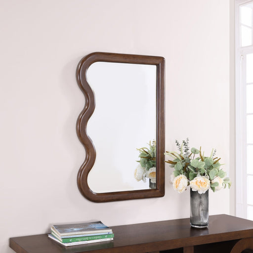Winnie Poplar Wood Frame Mirror in Brown - 441Brown-M